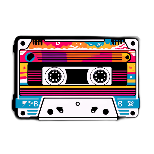 Adesivo di Cassetta Nostalgica