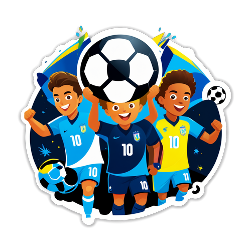 Ilustração da equipe Macará e El Nacional com torcedores empolgados