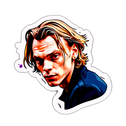 創作一個傑米·坎貝爾·鮑爾的貼紙，展示他的音樂和演藝生涯，背景融合舞台和音樂元素