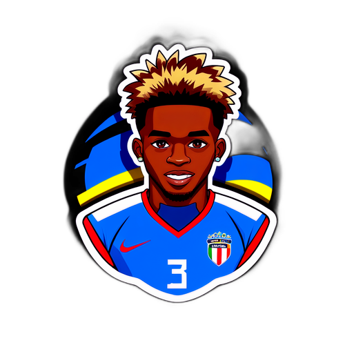 Adesivo di Chukwueze in maglia della nazionale