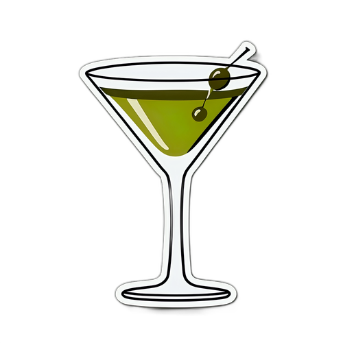 Minimalt Martini-glas med Olive