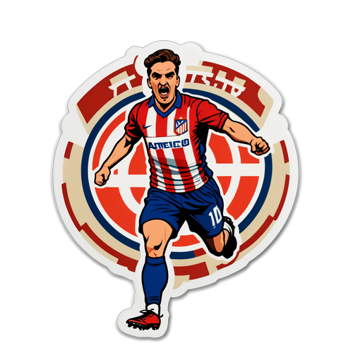 Stiker Gaya Vintage Atlético Madrid