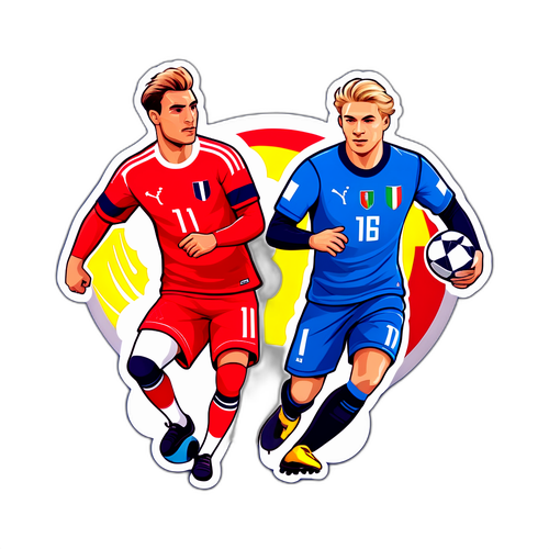 นักเตะอิตาลีและนอร์เวย์ในชุดสวยงาม