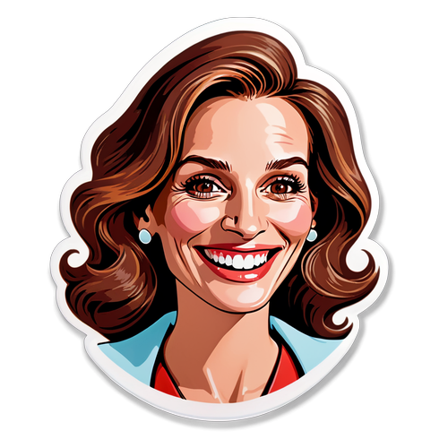 Julia Roberts' Smil i Karikatur