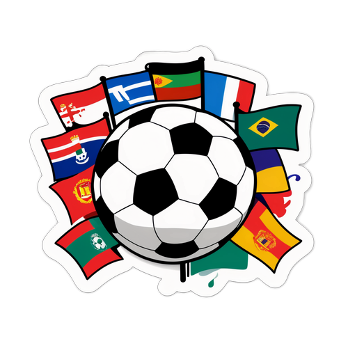 Vrolijke voetbalstickers voor het Youth U20 evenement