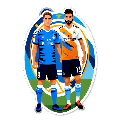 Sticker ya Vifaa vya Soka vya Atalanta na Real Madrid