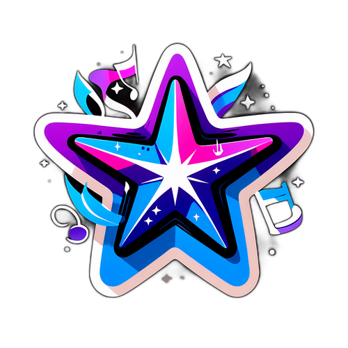 Illustration d'une étoile stylisée inspirée par la musique