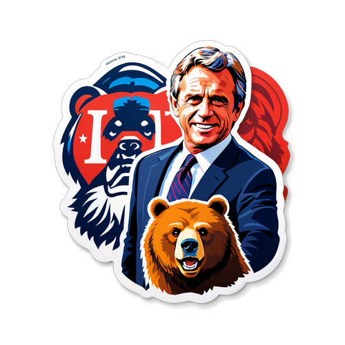 Unleash the Bear Within: RFK Jr.'s Empowering Sticker That Defies Political Struggles!