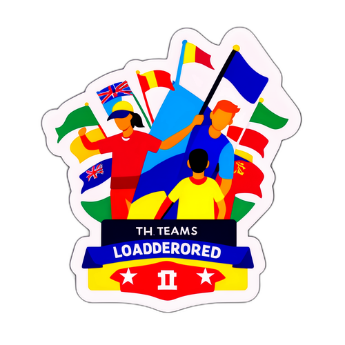 Competencia en el Podio con Banderas