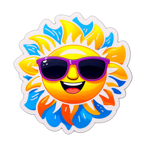 Masiglang Araw na Naka-sunglasses