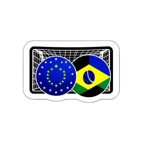 Stiker Elegan Goal Miniatur Sepak Bola dengan Logo Tim Serie A Brasil