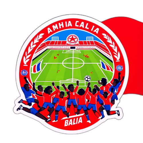 Cartoon Soccer Match: América de Cali vs Bahia