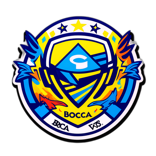 Diseño vibrante del partido Boca vs Racing