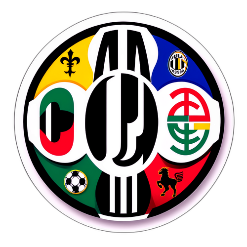 Thiết kế logo cho giải Serie A với hình dạng bóng đá