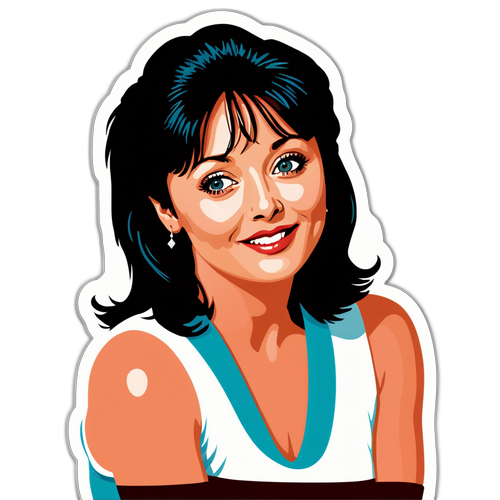 Ritorna negli Anni '90: Il Nostalgico Sticker di Brenda Walsh! Scopri la Magia di 90210!