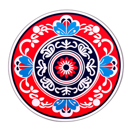 伊岐の伝統文化を象徴するモチーフのステッカー