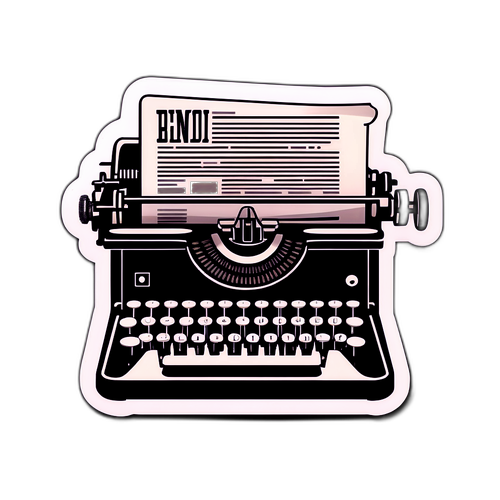 Дизайн, подчеркивающий важность новостей через старинную пишущую машинку и газету