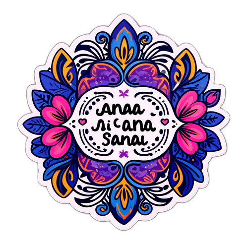 Sticker cu versurile „Ana mi-ai fost scrisă în ADN”