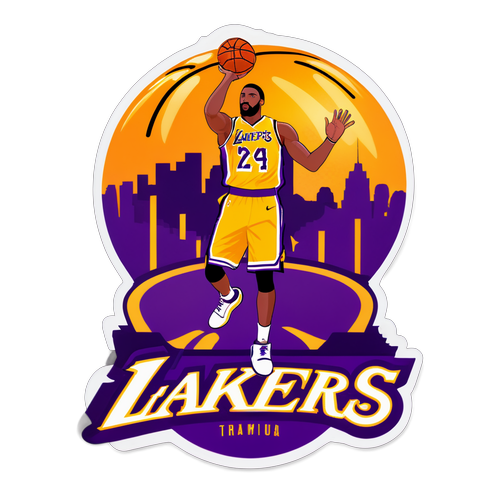 Masayang Sticker para sa Lakers