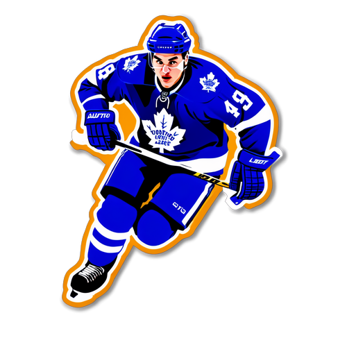 Auston Matthews Scoring Goal Sticker