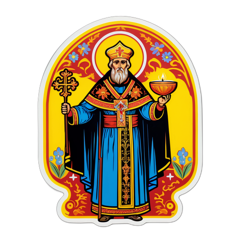 Autocolant cu Sfântul Dimitrie Basarabov