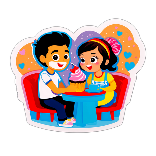 Σκηνή ρομαντικού ραντεβού "του και της"