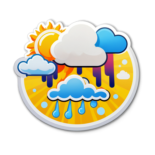 Weer Sticker met Voorspelling voor Morgen