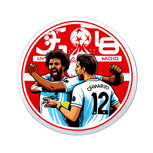 Sticker ya Mchezo wa Liverpool vs Real Madrid