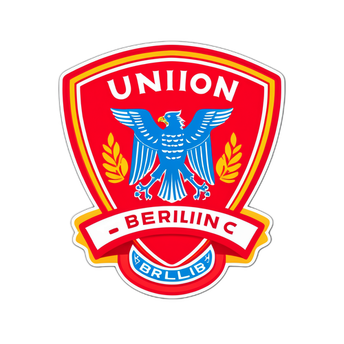 Biểu tượng của câu lạc bộ Union Berlin với họa tiết hiện đại và màu sắc rực rỡ