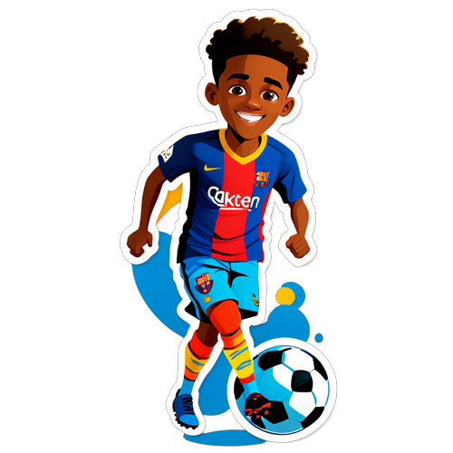 Adesivo do jovem prodígio Lamine Yamal