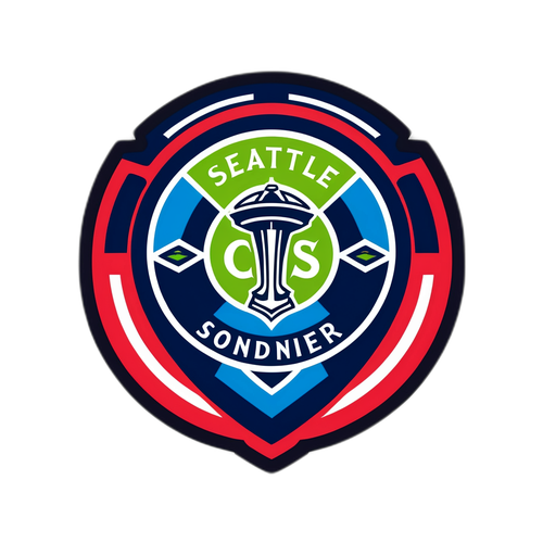 Sticker met Seattle Sounders en Paris Saint-Germain