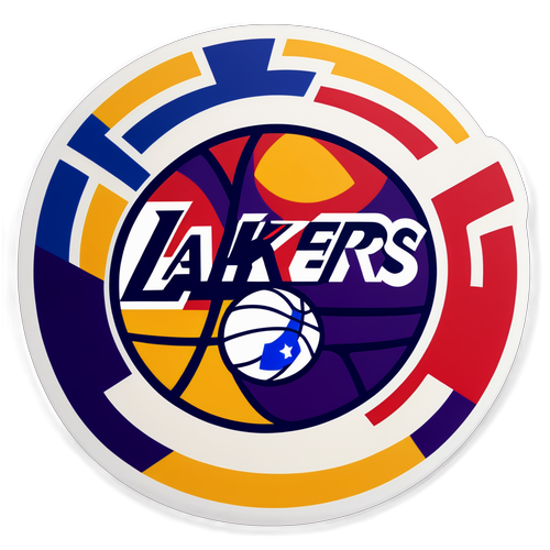 Rekaan Logo Lakers yang Menggoda: Dominasi Warna 76ers dan Bola Basket Mengelilingi!