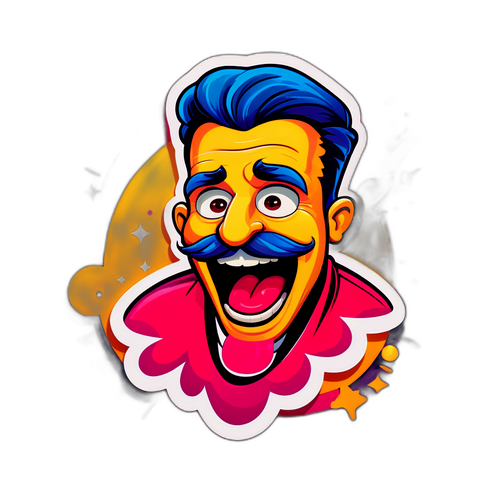 Sticker ontwerp door Jacques Martin in cartoonstijl