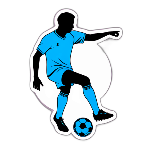 Silhouette di calciatore in calcio di punizione