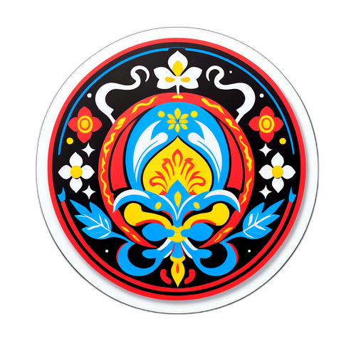 Дизайн наліпки з класичними символами Кременчука