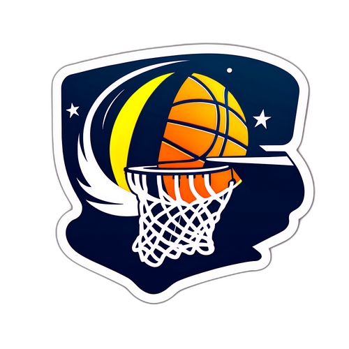 Minimalist klistermärke med basketkorg och 'Chase the Dream'