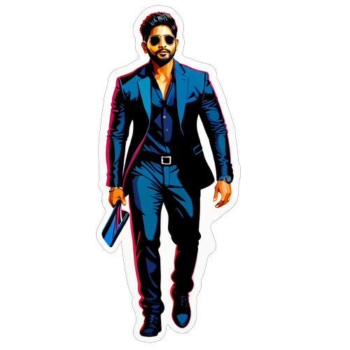 Stiker Merayakan Allu Arjun