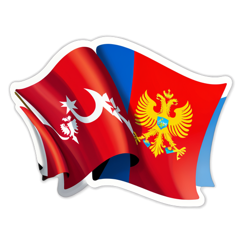 Flaggene til Albania og Montenegro