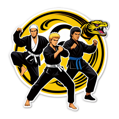 Rivivi l'Intensità di Cobra Kai 6: L'Adesivo Che Incarna Potere e Stile!