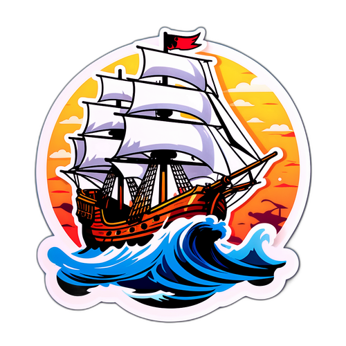Autocollant maritime inspiré de One Piece