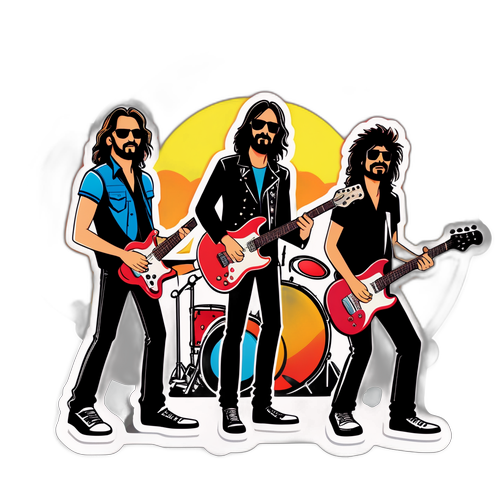 ラビット・ロックのロックバンドキャラクターのイラスト