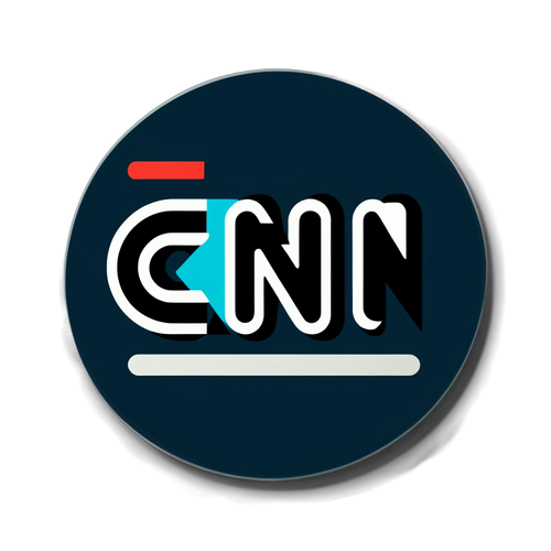 Logo CNN z nowoczesnym akcentem graficznym, odzwierciedlającym aktualne wiadomości