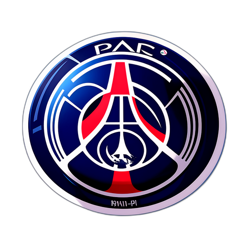 축구공 스티커 디자인: PSG와 파리 FC 로고