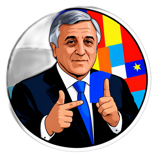 Adesivo Politico di Antonio Tajani per la Pace