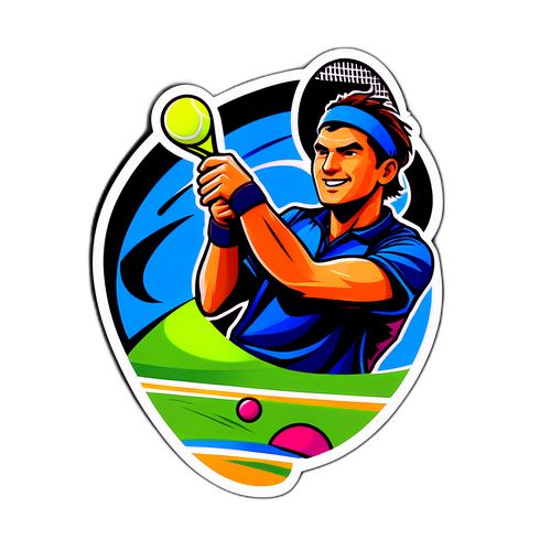 Ein dynamisches Design von Filip Misolic: Tennisspieler