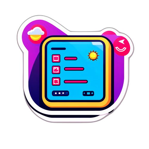 Sticker cu design de panou electronic