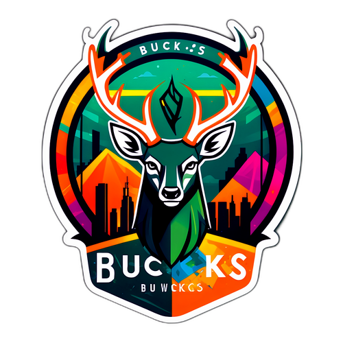 Diseño retro del logo de los Bucks y Nets con estilo urbano