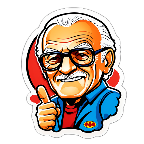 Whimsical Stan Lee Sticker