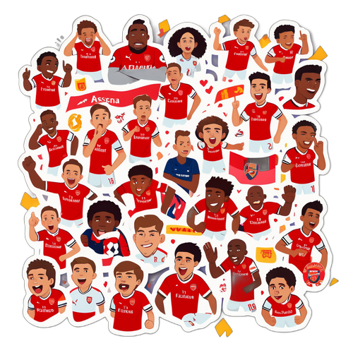 สติ๊กเกอร์แฟนบอลอาร์เซนอลในสเตเดียม