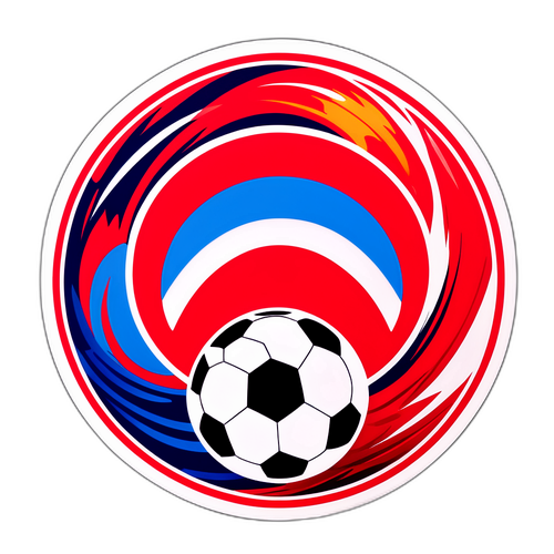 Stiker Dinamis Logo River Plate dengan Sepak Bola